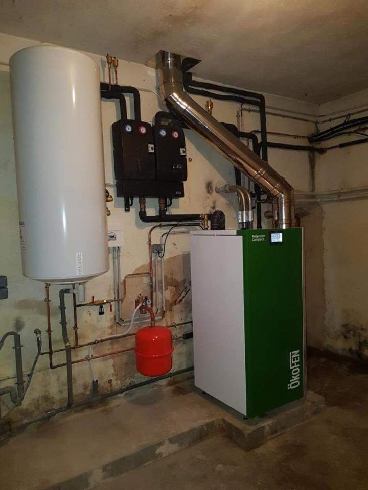 Chaudière à granulés de bois et ballon d'eau chaude sanitaire Sarrians